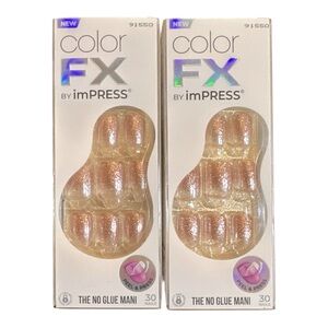 Bundle of 2 imPRESS Color FX Press-On Nails | No Glue Needed | 30 Count Each